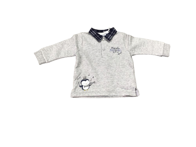 maglietta a manica lunga bambino grigio mignolo abbigliamento bambini neonati accessori giocattoli bgkids it