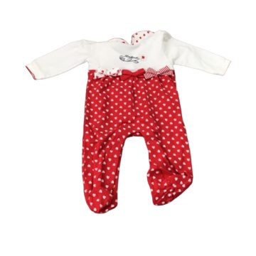 tutina bambina bianca e rossa minibanda abbigliamento bambini neonati accessori giocattoli bgkids it